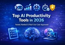 Top AI productivity tools in 2026 tested and ranked by real use cases, featuring smart automation apps, AI workflow software, and task management tools.